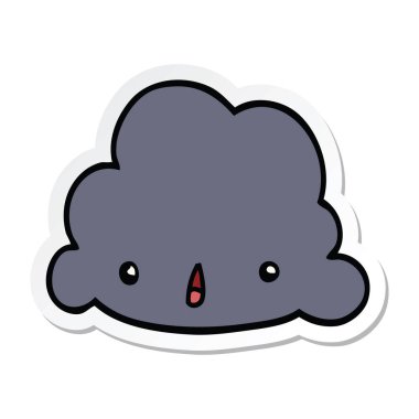 bir çizgi film bulut etiket