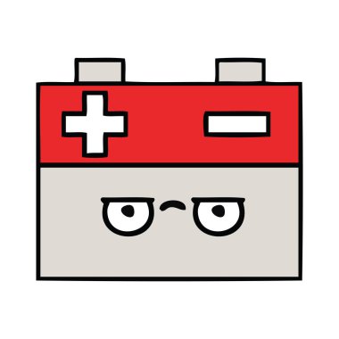 bir akü sevimli çizgi