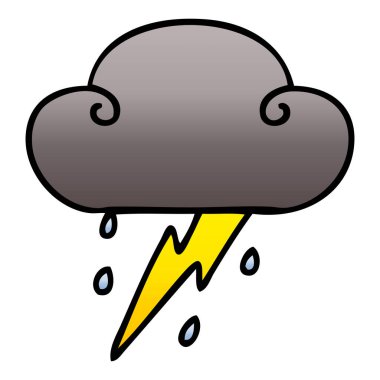 ilginç çizgi film thunder bulut degrade gölgeli