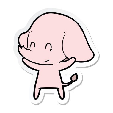 etiket sevimli çizgi fil