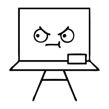 Çizim karikatür bir beyaz tahta