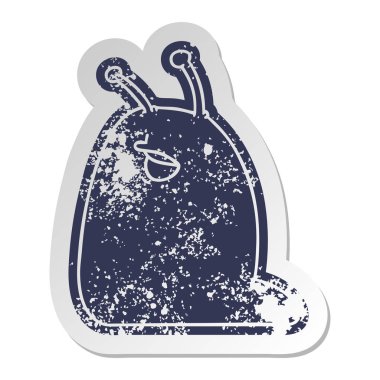 bir şirin kawaii sülük sıkıntılı eski etiket