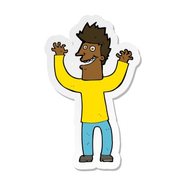 adam sopa bir karikatür heyecanlı