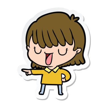 bir çizgi film kadının etiket