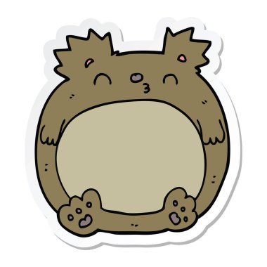 bir çizgi film ayının etiket