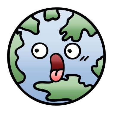 planet Earth degrade gölgeli çizgi film