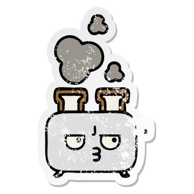 sevimli çizgi dolusu sıkıntılı etiket