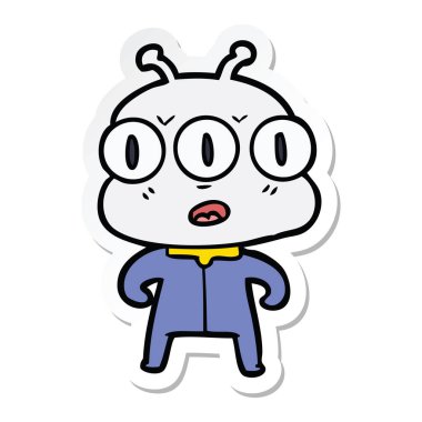 bir çizgi film üç gözlü yabancı etiket