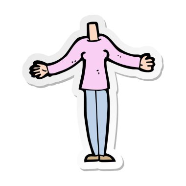 bir çizgi film kadın bedeninin etiket