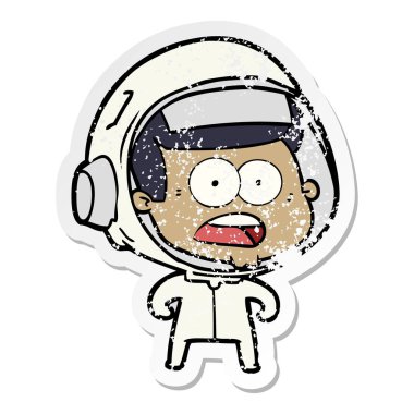 bir karikatür sıkıntılı etiket astronot şaşırttı