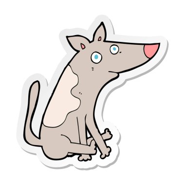 etiket bir karikatür köpek