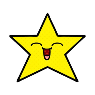 çizgi roman tarzı karikatür altın bir yıldız