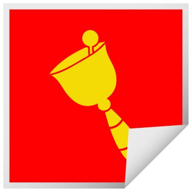 etiket karikatür bir zil çan peeling Meydanı