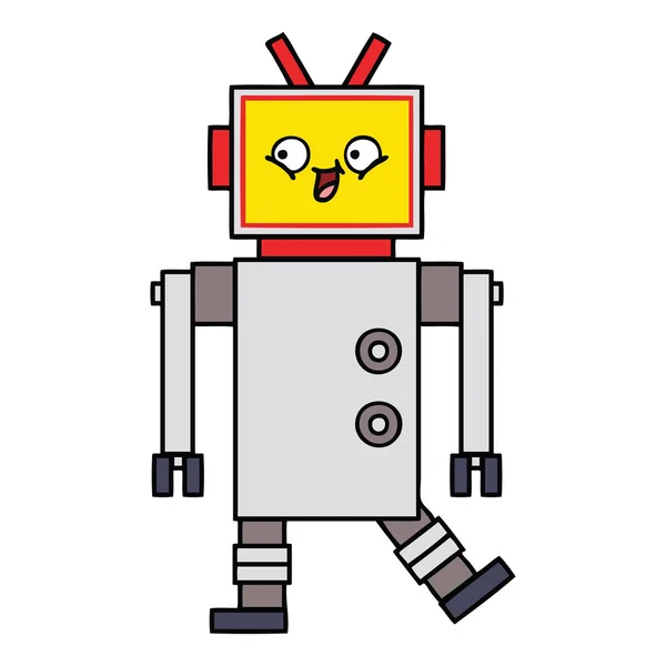 Lindo robot de dibujos animados — Archivo Imágenes Vectoriales