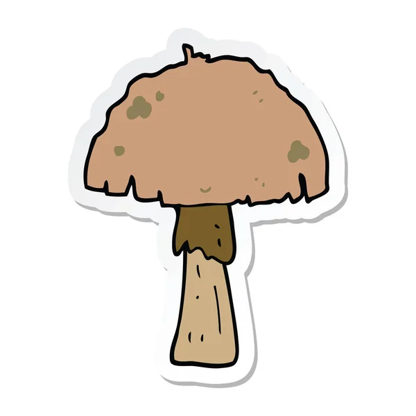 Autocollant Champignon Dessin Animé — Image vectorielle