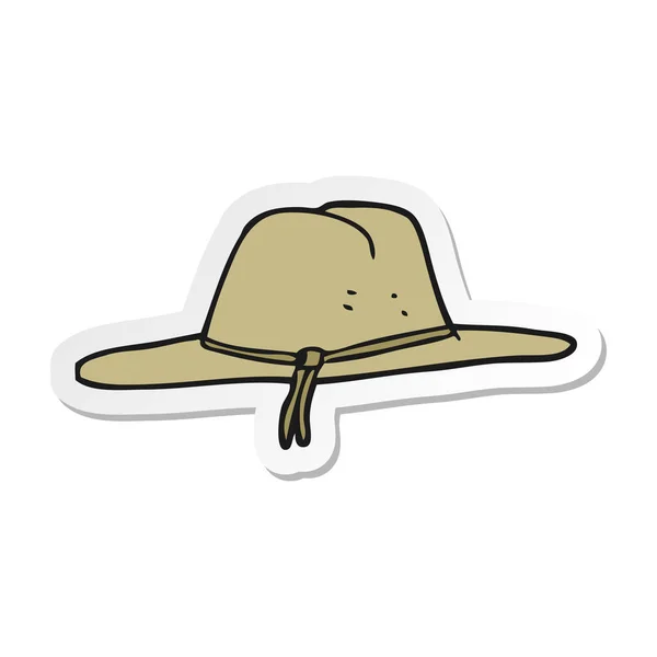 Autocollant Chapeau Dessin Animé — Image vectorielle