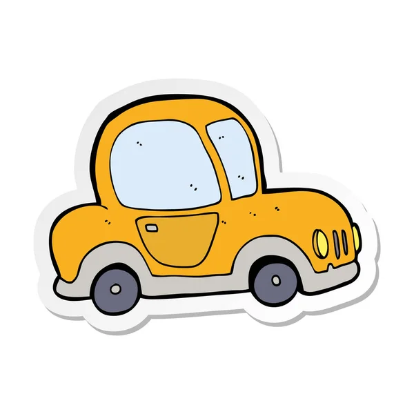 Sticker Van Auto Van Een Cartoon — Stockvector