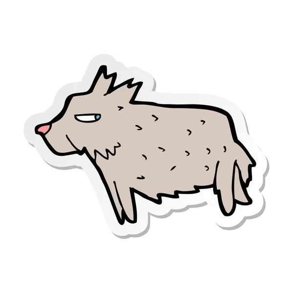 Sticker Van Een Cartoon Terrier — Stockvector