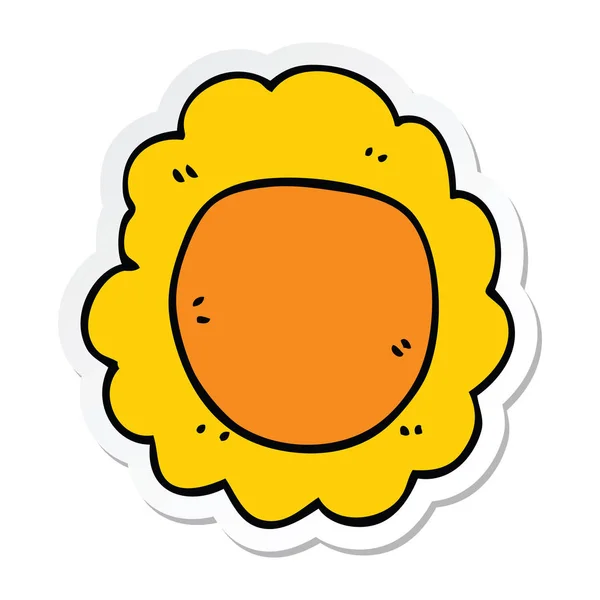 Sticker Van Een Cartoon Bloem — Stockvector