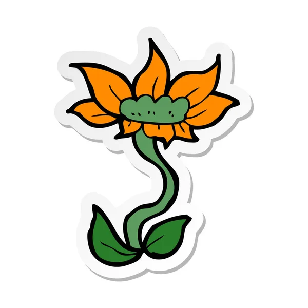 Aufkleber Einer Cartoon Blume — Stockvektor