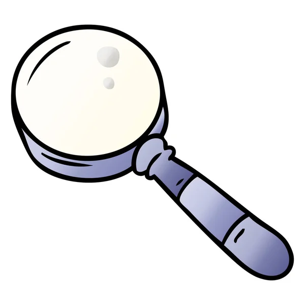 Gradient cartoon doodle of a magnifying glass — Stock Vector