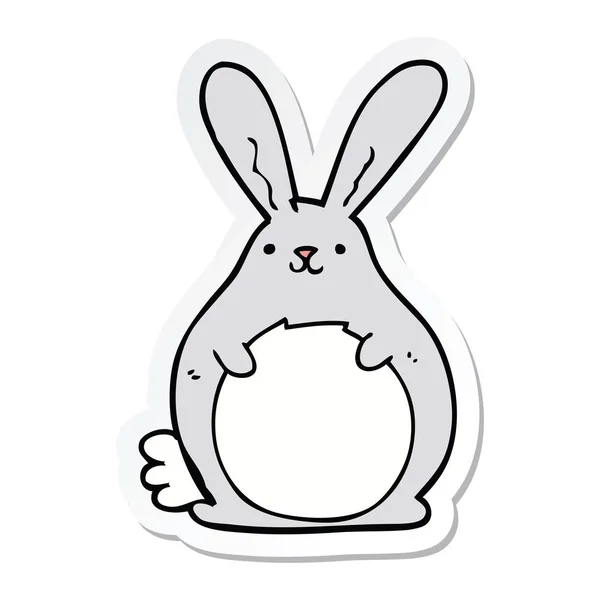 Sticker Cartoon Rabbit — Stock Vector
