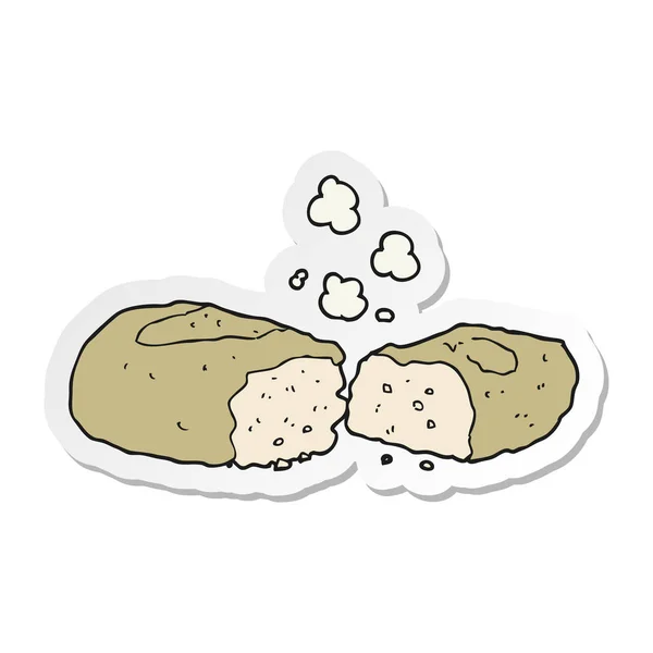 Aufkleber Eines Cartoon Brotes — Stockvektor