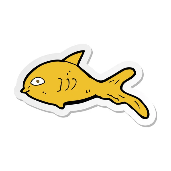 Klistermärke Tecknad Fisk — Stock vektor