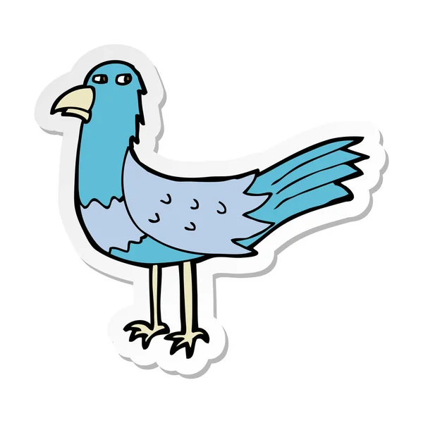 Sticker Cartoon Bird — Stock Vector