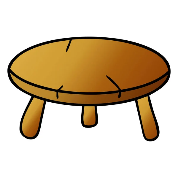 Přechod kreslený doodle dřevěná stolička — Stockový vektor