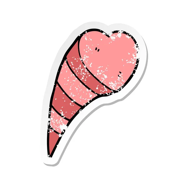Distressed Sticker Cartoon Love Heart Symbol — Stock Vector