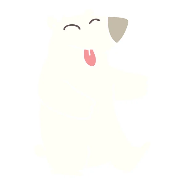 Mano Disegnato Eccentrico Cartone Animato Orso Polare — Vettoriale Stock