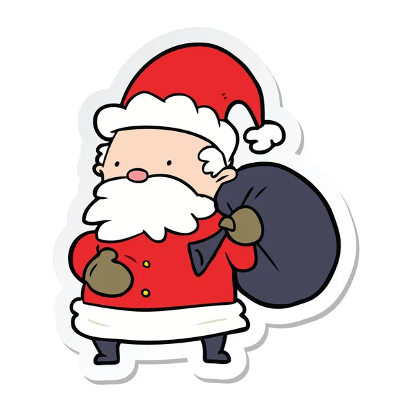 Наклейка мультфільму Санта Клаус — стоковий вектор