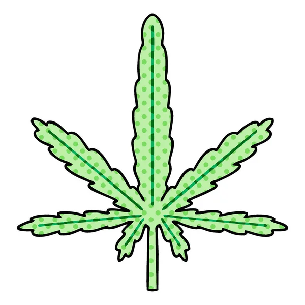 Quirky comic book style cartoon marijuana — Stock Vector