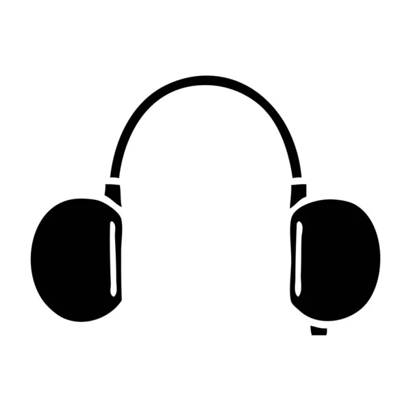 Płaski Symbol Retro Słuchawek — Wektor stockowy
