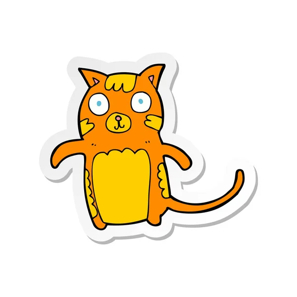 Nálepka Kreslená kočka — Stockový vektor