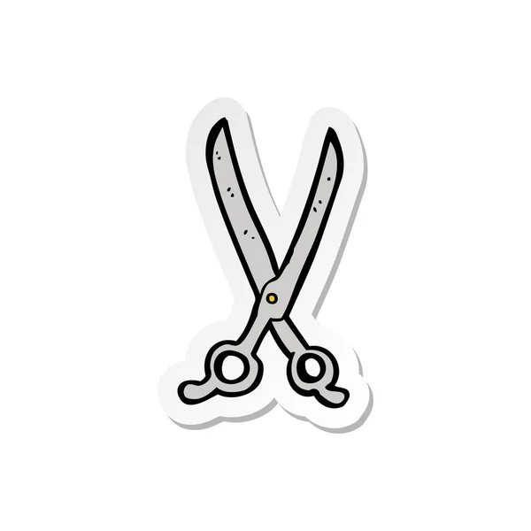 Nálepka Kreslený Nůžky — Stockový vektor