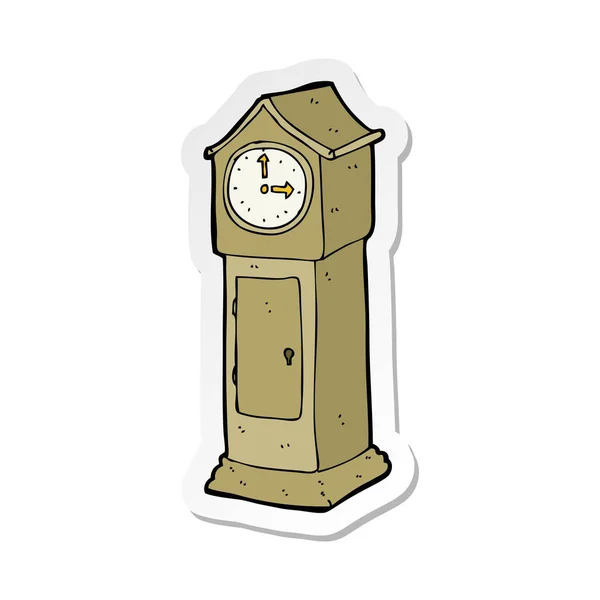 Sticker Cartoon Grandfather Clock — Stock Vector