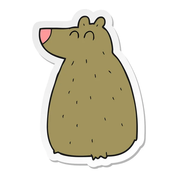 Sticker Cartoon Bear — Stock Vector
