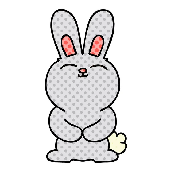 Bande Dessinée Style Singulier Lapin Dessin Animé — Image vectorielle