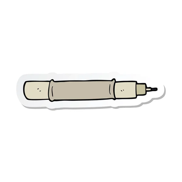 Sticker Van Pen Van Een Cartoon — Stockvector