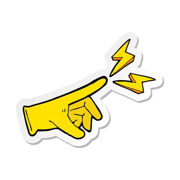 Sticker Cartoon Rubber Glove — Stock Vector