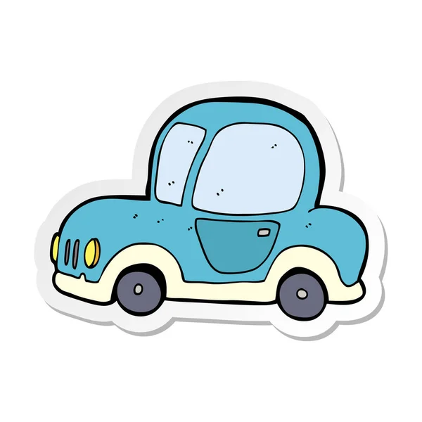 Sticker Cartoon Car — Stock Vector