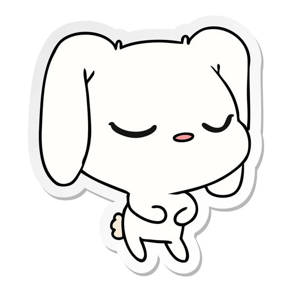 Nálepka kreslený roztomilý kawaii Bunny — Stockový vektor