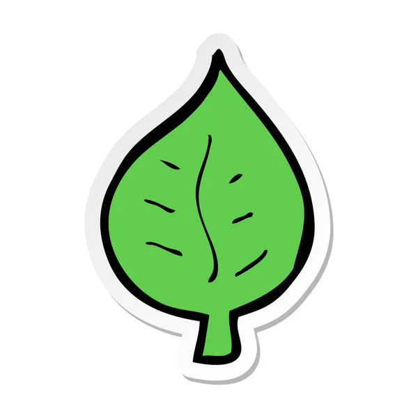 Sticker Cartoon Leaf Symbol — Stock Vector