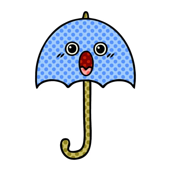 Bande Dessinée Style Dessin Animé Parapluie — Image vectorielle