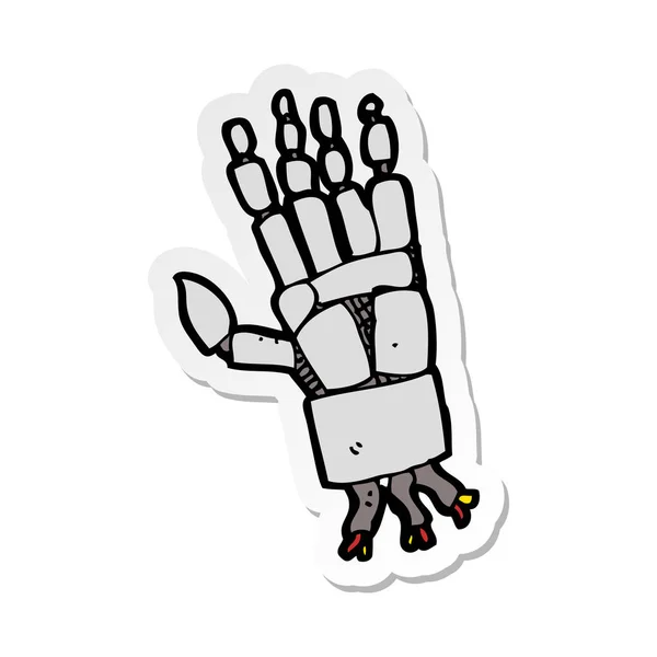 Sticker Cartoon Robot Hand — Stock Vector