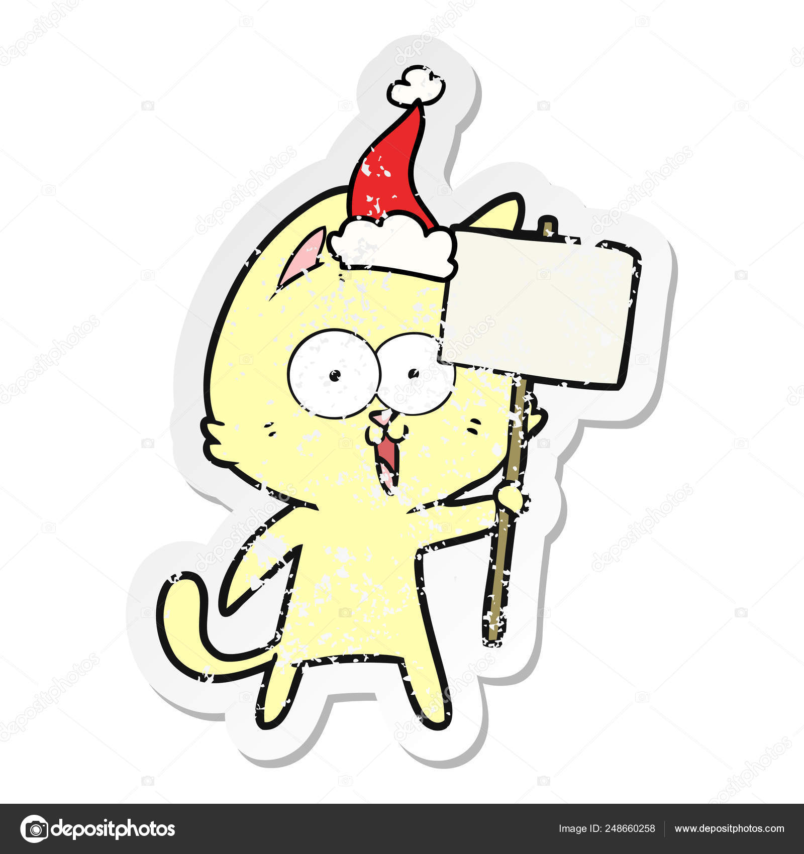 Drole Dessin Main Autocollant Detresse Dessin Anime Chat Avec Signe Image Vectorielle Lineartestpilot C Drole Dessin Main Autocollant Detresse Dessin Anime Chat Avec Signe Image Vectorielle Lineartestpilot C