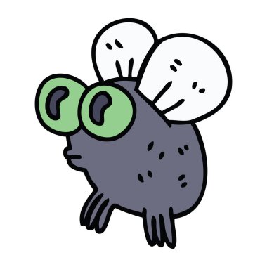 el çekilmiş ilginç karikatür sinek