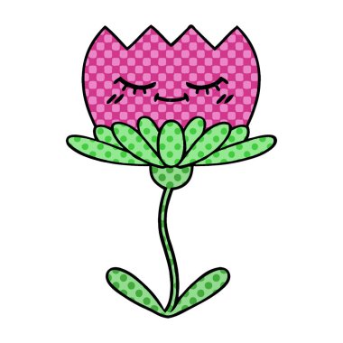 çizgi roman tarzı çizgi film çiçek